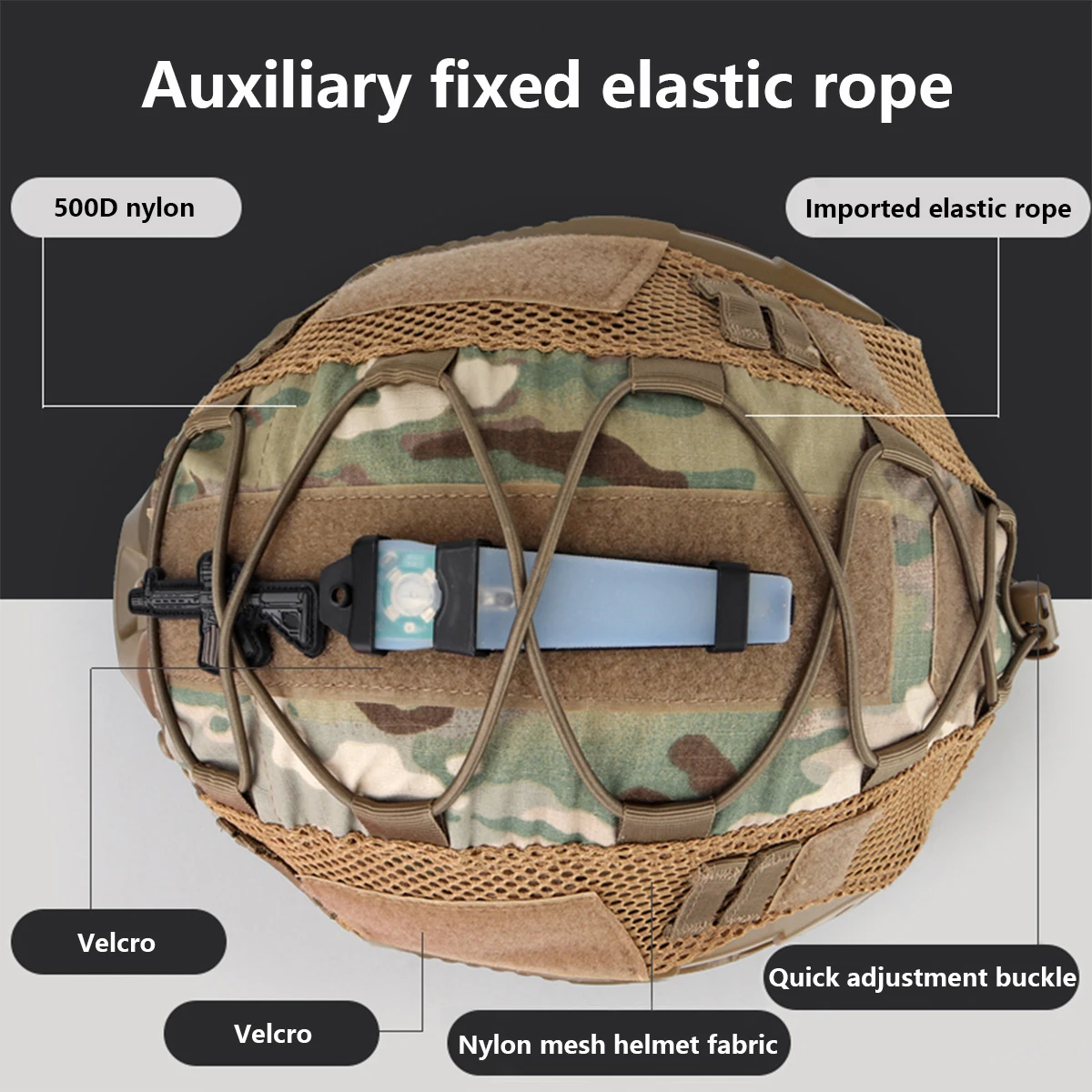 Cubierta de casco rápido para caza al aire libre, tiro militar táctico MH PJ BJ, cascos de tela, Paintball, juego de guerra, accesorios para casco de algodón - imagen 2