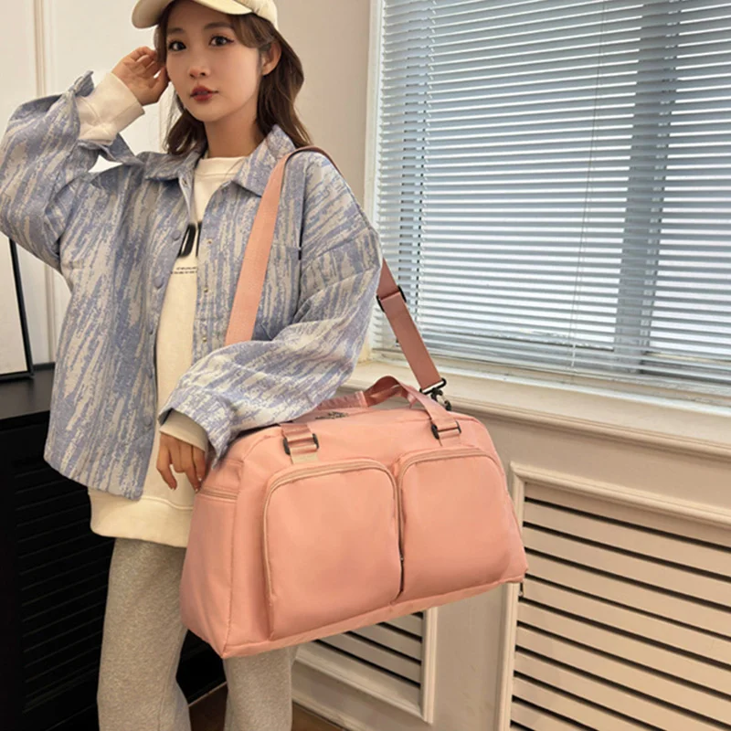 Bolsa de Fitness para mujer, bolso de mano deportivo para Yoga, gimnasio, zapatos secos y húmedos, bolsillo de un solo hombro, bandolera de viaje informal para natación - imagen 3