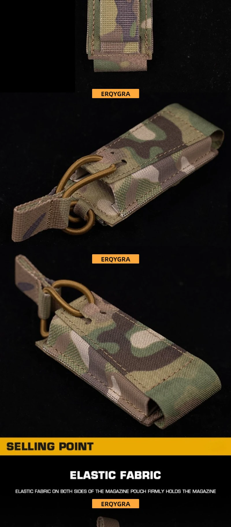Detalle de cinta MOLLE trasera para fijación al equipo