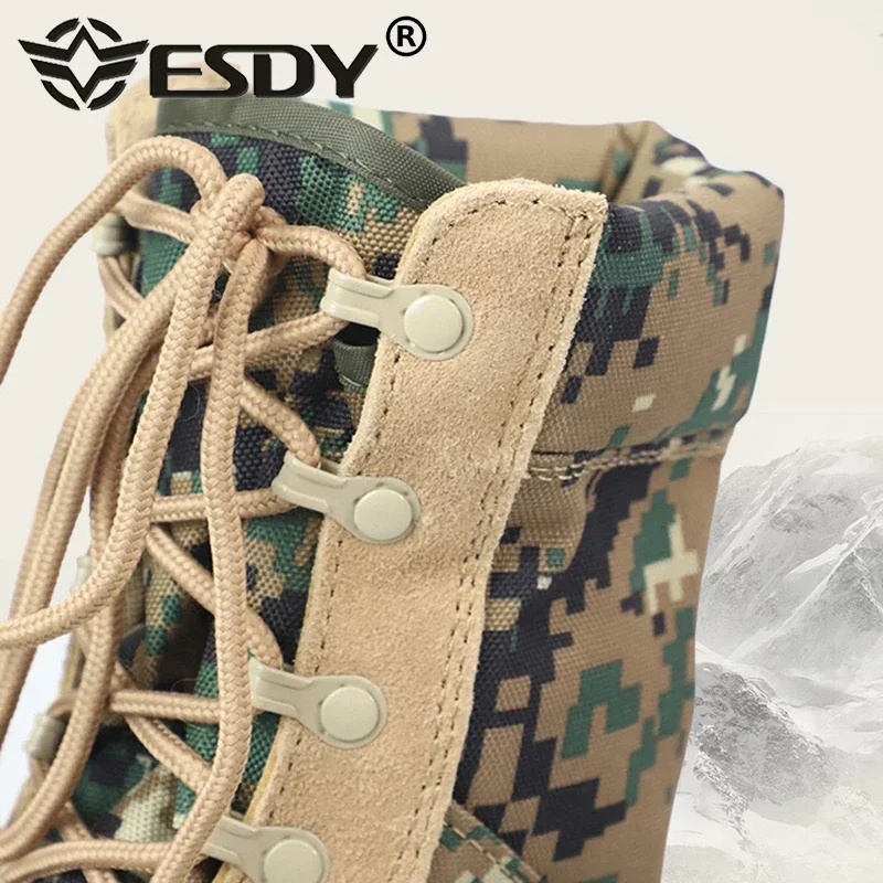 Botas tácticas camuflaje para hombre con suela Panamá y cuero genuino - imagen 5