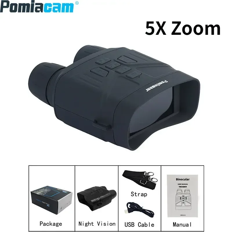 Binocular de visión nocturna de 3 pulgadas para exploración, gafas HD de 1080P para exteriores para caza NV4000, telescopio Digital infrarrojo con Zoom 5x para acampar - imagen 2
