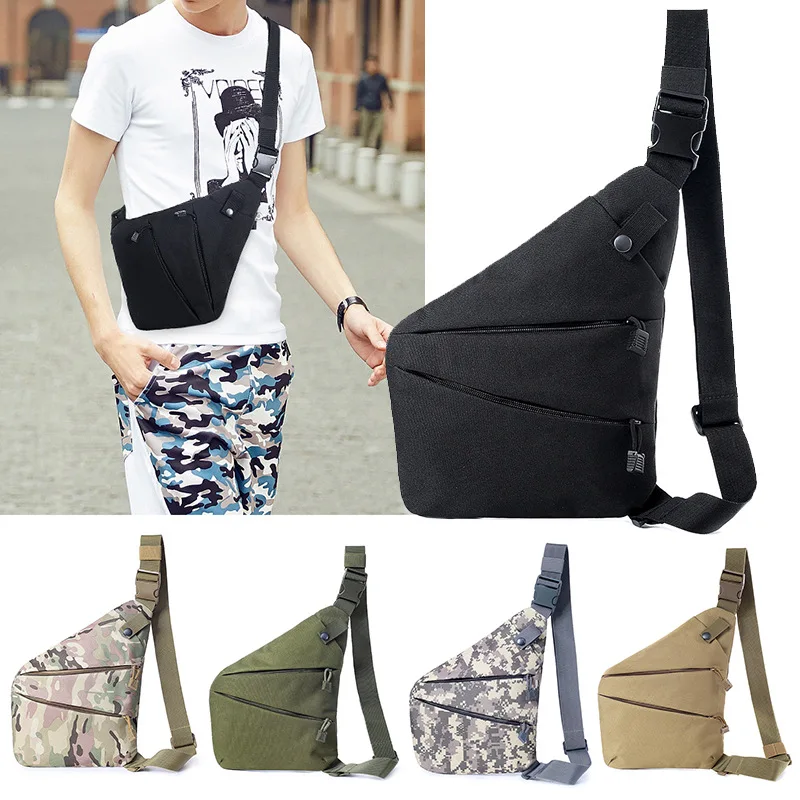 Bolsa de almacenamiento de pistola táctica oculta multifuncional para hombre, funda para hombro de nailon izquierdo y derecho, funda para caza