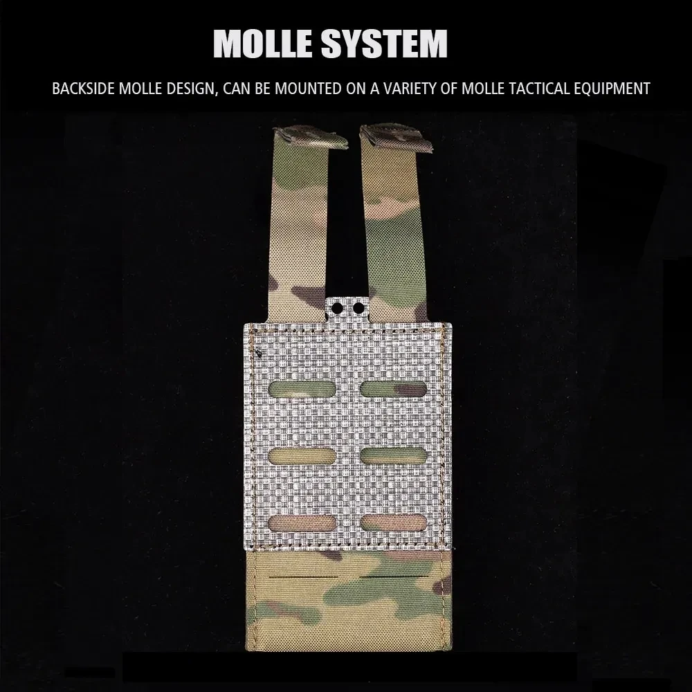 Bolsa táctica Molle Mag para Rifles de pistola de la serie AR, bolsa de revista individual, chaleco de caza Militar portátil, bolsa de cintura, equipo Airsoft - imagen 3