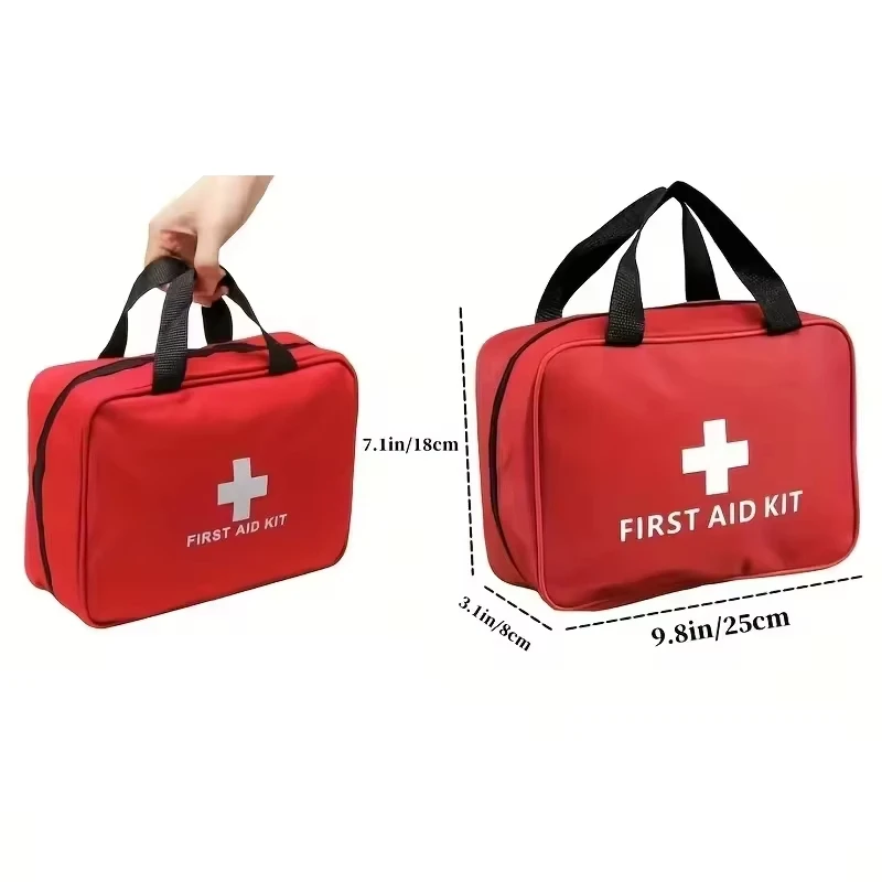 Botiquín de primeros auxilios de 184 Uds., bolsa médica portátil multiusos para suministros médicos de emergencia, para senderismo al aire libre, acampada y más rescate - imagen 4