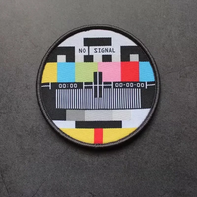 La televisión No tiene señal, parches de gancho y bucle para ropa, interés, sin canales, brazalete, insignia de moral en mochila, sombrero, parche bordado - imagen 3