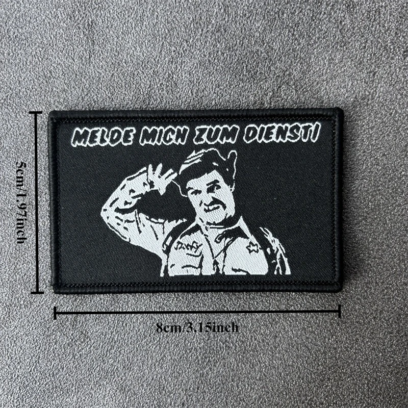 Parche militar táctico MELDE MICN IUM DIENSTI en ropa insignias de moral parches de gancho mochila pegatinas del ejército - imagen 5