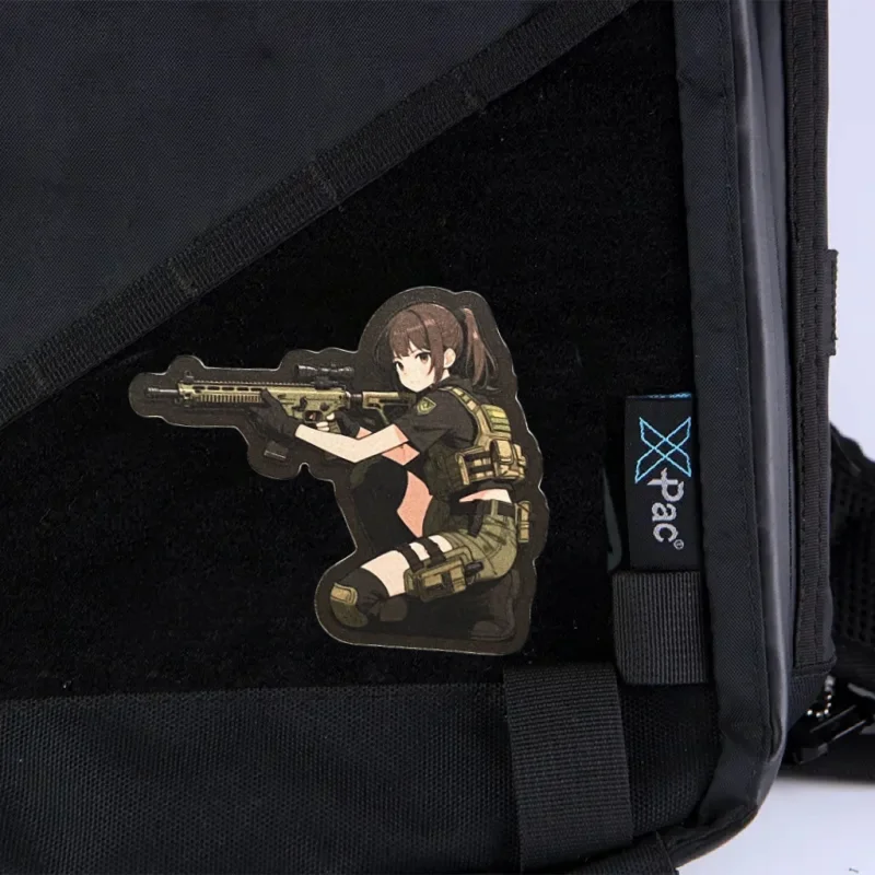 Parche de Chica de Anime, insignia con estampado táctico de moral militar, gancho y bucle, mochila, ropa, accesorios decorativos, pegatina, brazalete - imagen 5