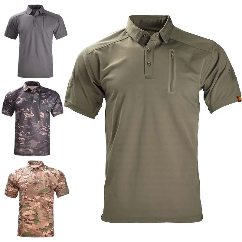 Camisa táctica militar para hombre, camisa de combate informal del ejército para exteriores, senderismo, Camping, entrenamiento, ropa de caza, Verano - imagen 3