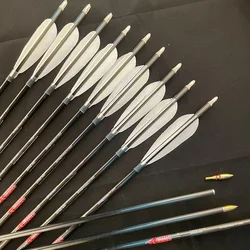 Flechas carbono Spine 300-800 30/32 pulgadas 100gr arco compuesto caza