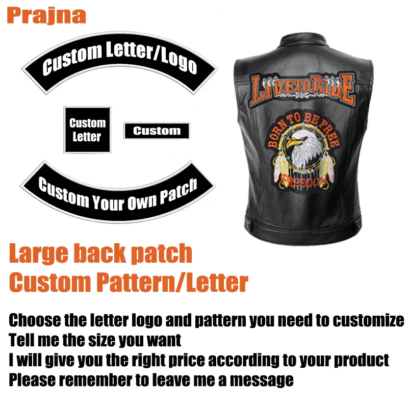 Parches bordados con parte trasera grande personalizados, parche bordado basculante superior e inferior, parches para planchar para costura de ropa DIY - imagen 2