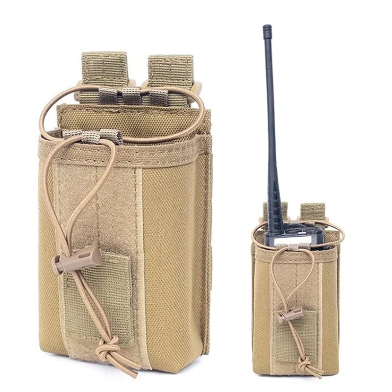 Bolsa de Radio Molle, funda de Radio, cinturón de servicio táctico, bolsa de Radio para Walkie Talkie de dos vías, almacenamiento ajustable para caza - imagen 5