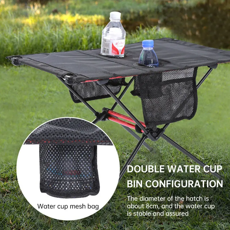 Mesa plegable portátil para acampar al aire libre, aleación de aluminio de alta resistencia, ultraligera, para viajes, jardín, fiesta, barbacoa, mesas de Picnic - imagen 2