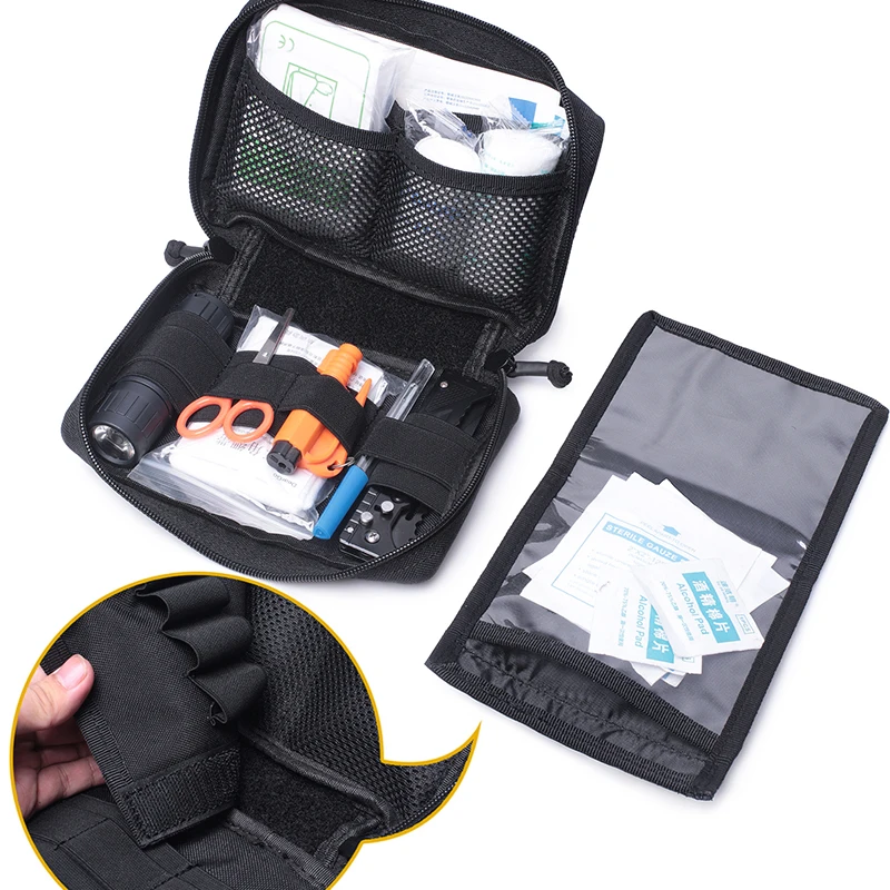 Bolsa médica táctica Molle, Kits de primeros auxilios del ejército militar al aire libre, bolsa de supervivencia de emergencia, Camping, senderismo, caza, paquete de herramientas EDC - imagen 3