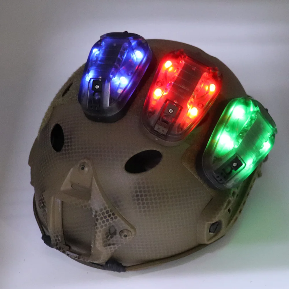 Luz táctica para casco, luz de señal de supervivencia, azul, verde, rojo, luz estroboscópica IR, resistente al agua, luz para casco deportivo al aire libre - imagen 2