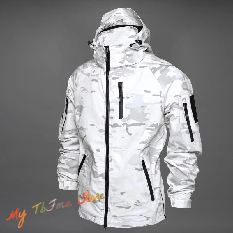 MCAP Chaqueta blanca transpirable de camuflaje de nieve/traje de rana, Top táctico, camisa fina de primavera y otoño/pantalones de entrenamiento táctico G3 - imagen 5