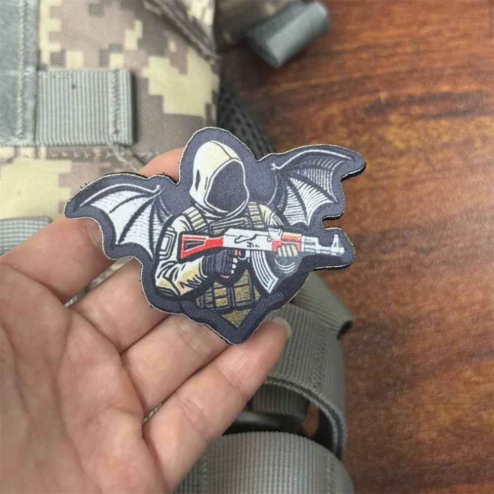 Parche táctico moral Chevron АК-47, brazalete militar de soldado, parches de gancho y bucle impresos para ropa, pegatina para mochila - imagen 4