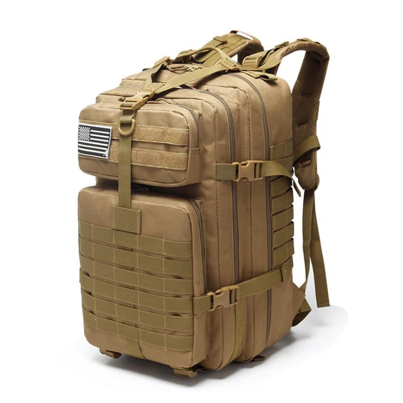 Bolsa militar táctica impermeable de gran capacidad, camuflaje para exteriores, Camping, senderismo, mochila Molle, equipo de caza, 45L - imagen 5