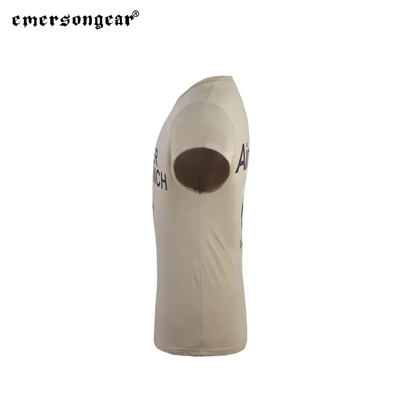 Emersongear-Camiseta táctica absorbente de sudor, camiseta que absorbe el sudor tipo G, manga corta, para correr, ciclismo, senderismo, exteriores, KH - imagen 3