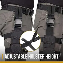 OneTigris Funda Muslo Pistola MOLLE – Caza y Uso Táctico