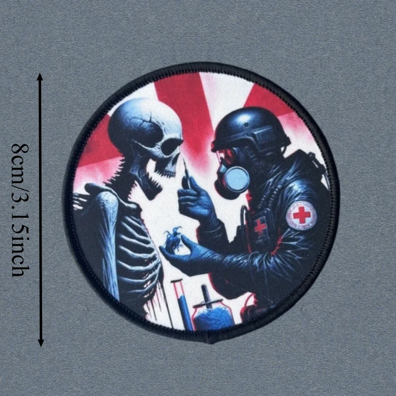 Parche de impresión médica, chaleco táctico de soldado, insignia de moral con gancho y bucle, pegatinas decorativas para mochila, parches para brazalete para ropa - imagen 3