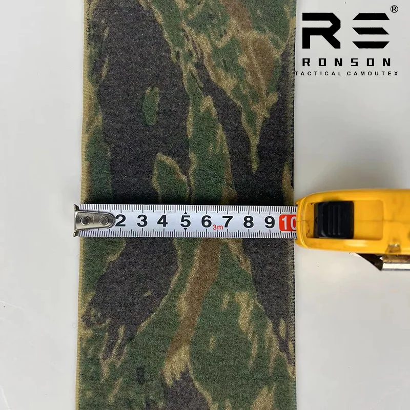 Correas de bucle de camuflaje con punto de tigre verde, accesorios de ropa, 10cm de ancho, 1M de longitud - imagen 3