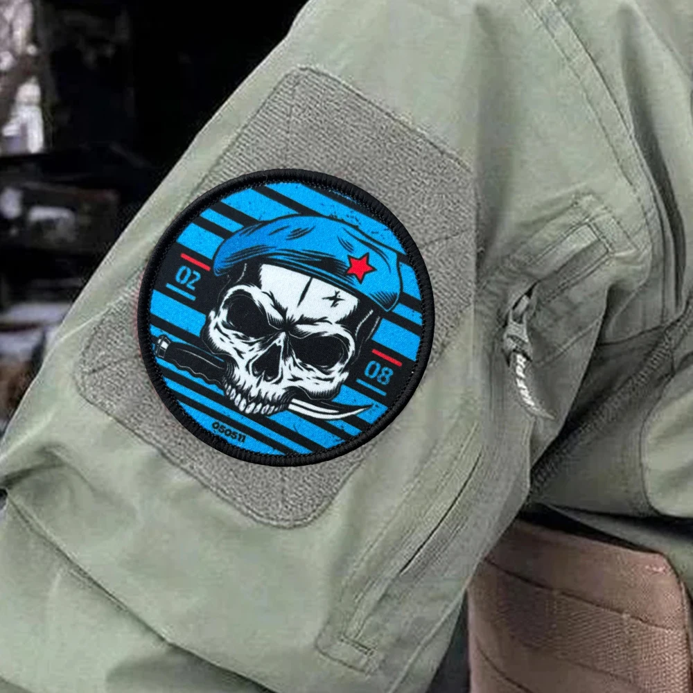 VDV parche táctico militar de esqueleto y oso con velcro - imagen 4