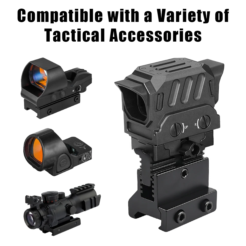 Soporte táctico Picatinny altura ajustable para visor, láser y luz - imagen 3