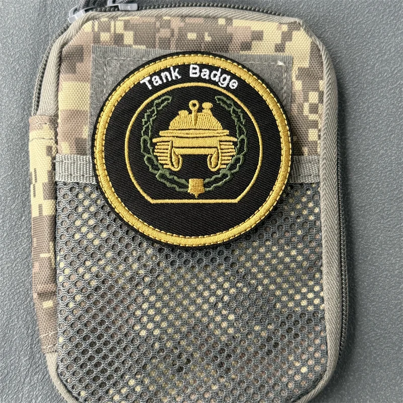 "Tank Troops" parche bordado insignia de moral táctica gancho y bucle mochila ropa accesorios decorativos pegatina brazalete