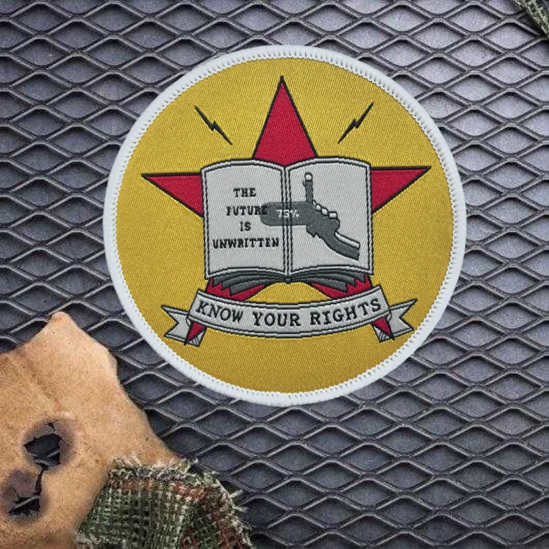 Parche de impresión Know Your Rights, insignia de moral táctica con gancho y bucle, pegatinas decorativas para mochila, parches para brazalete para ropa - imagen 4