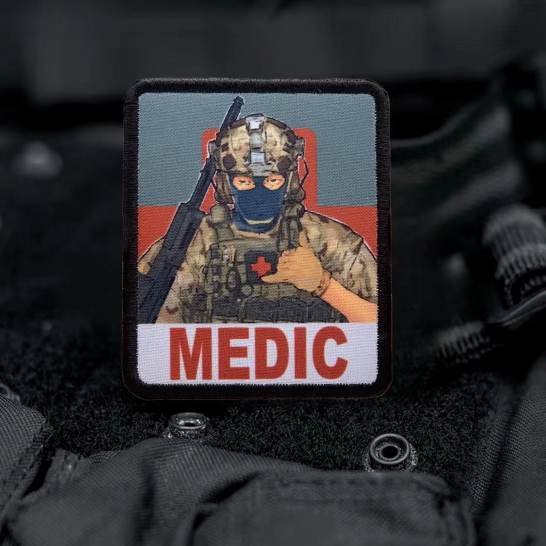 Parche táctico rescate médico MOLLE – Insignia gancho bucle mochila - imagen 3