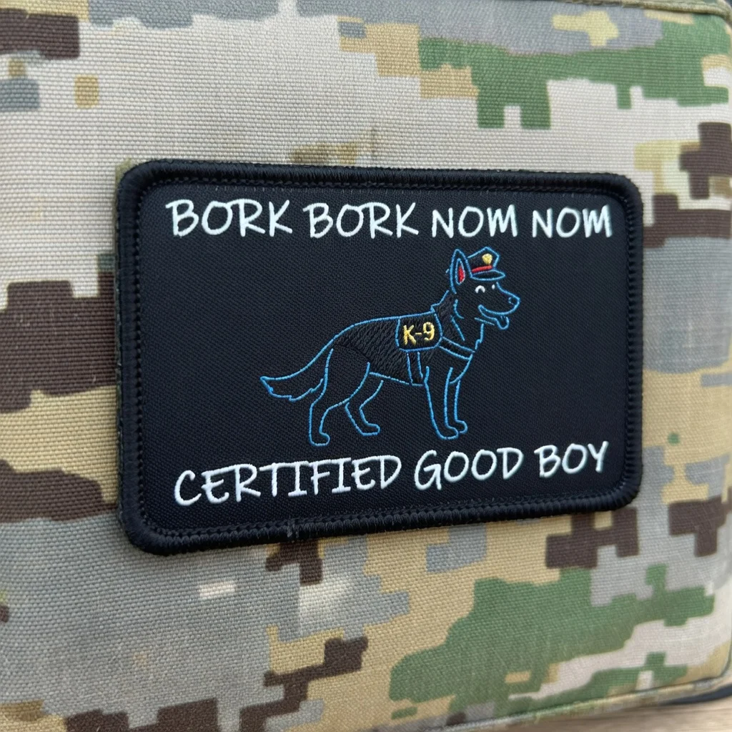 Parche táctico bordado Bork Nom Good Boy K9 para gancho y bucle - imagen 5