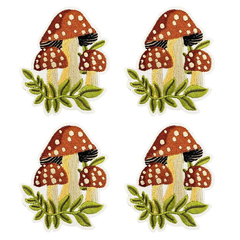 10 unids/lote flores de dibujos animados/arcoíris amor calor parches bordados DIY mariposa seta parche hierro en parches para chaquetas DIY - imagen 5