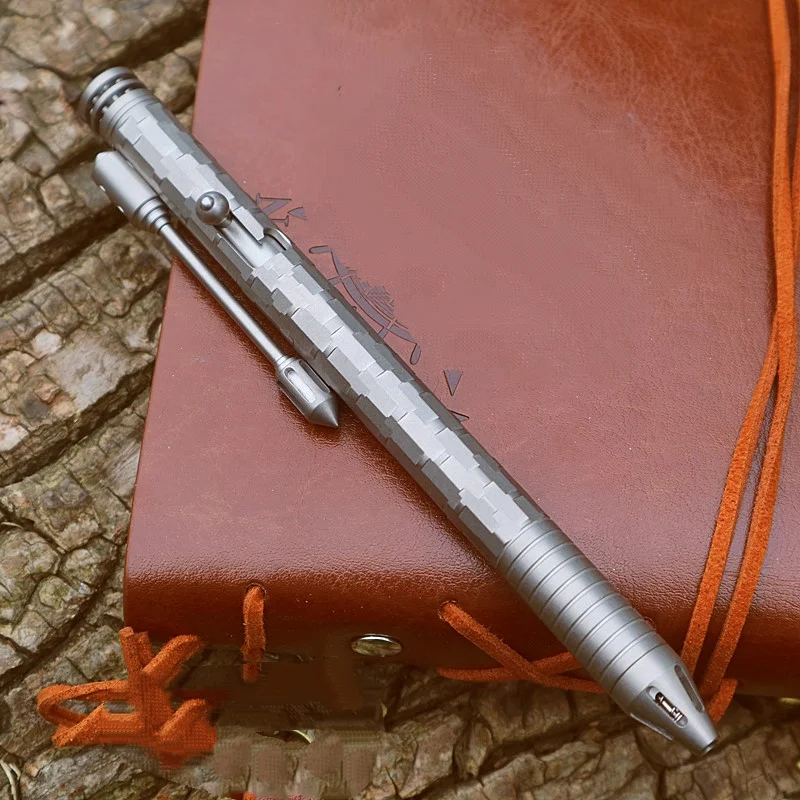 Estilo Cnc grabado Irregular poliédrico titanio Unisex pluma firma pluma G2 recarga herramientas de oficina multifuncionales - imagen 3