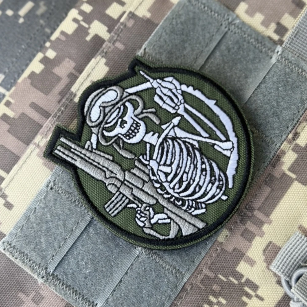 Parche de soldado Chevron, insignia de moral bordada, parche táctico para ropa, parches militares con gancho y bucle, apliques adhesivos para mochila - imagen 4