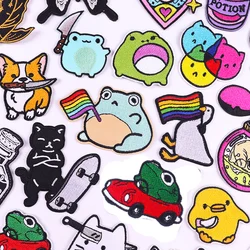 Parche bordado termoadhesivo rana dibujos animados – para ropa