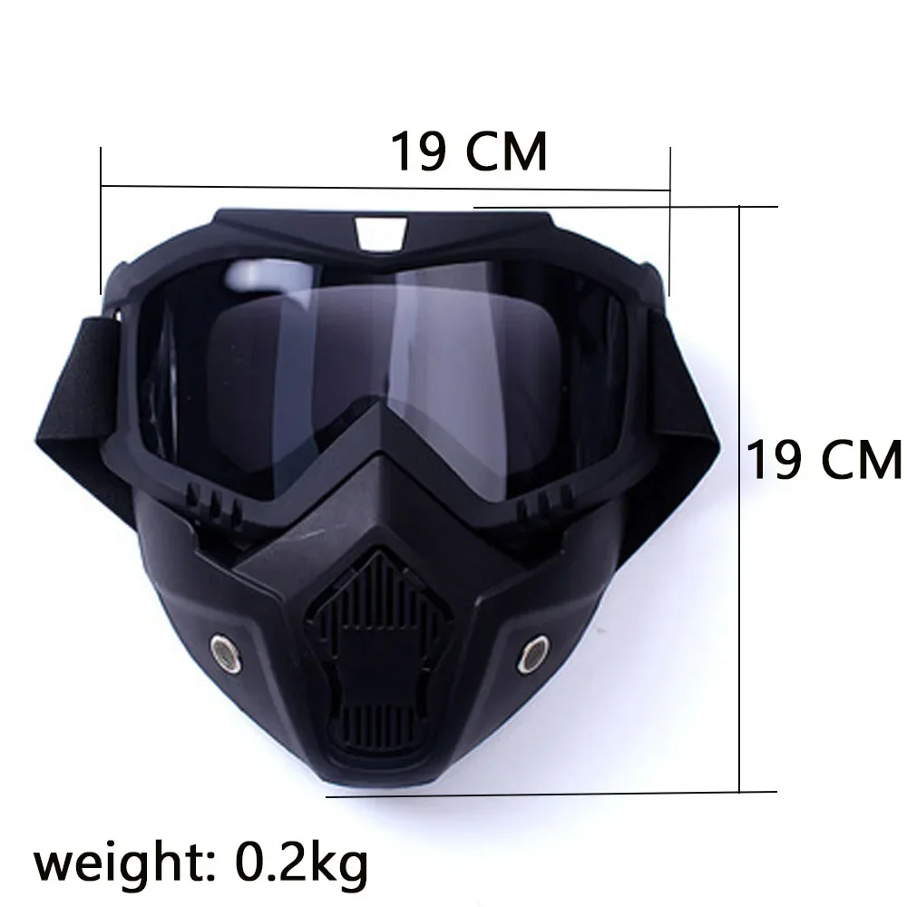 Máscara a prueba de viento para deportes al aire libre, gafas protectoras ajustables de cara completa para Motocross, gafas de esquí, máscaras de Cosplay para Halloween - imagen 3