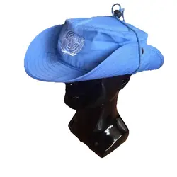 Sombrero de pescador con borde redondo azul para gorra de sombra de pesca al aire libre