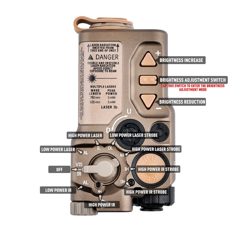 Linterna M600C M300A WADSN totalmente de Metal MAWL C1 DBAL A2 NGAL RAID Perst 4 M600 M300 arma Airsoft compatible con riel de 20mm NGAL OGL PEQ SF - imagen 2