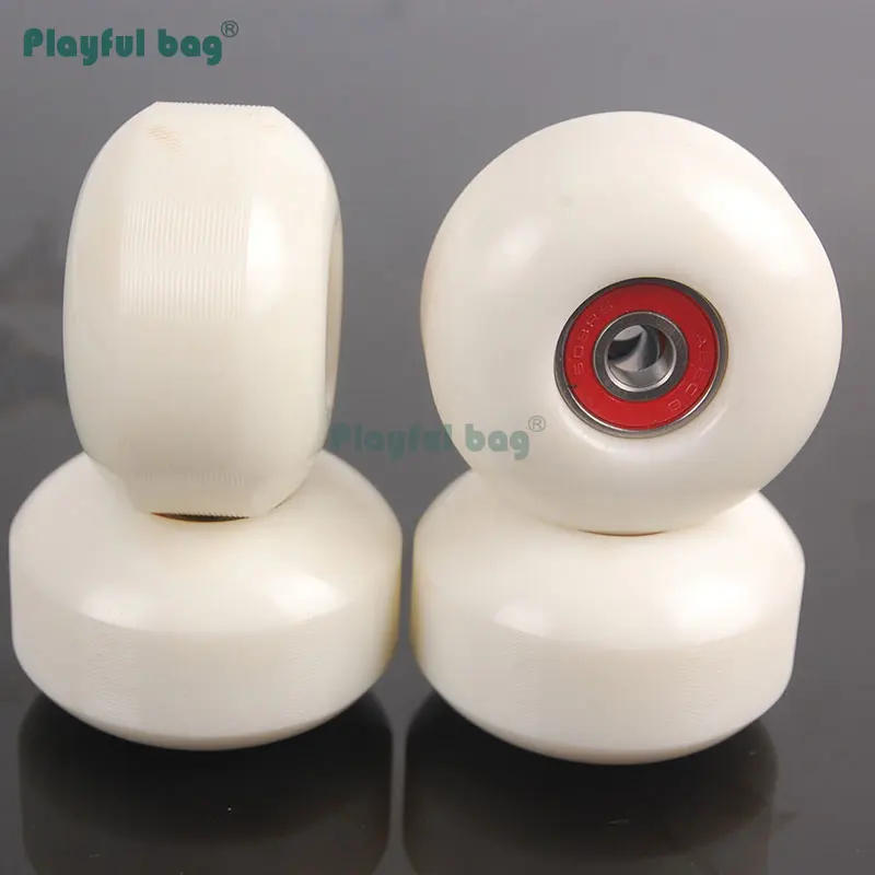 4 unids/set patines de ruedas dobles ruedas de PU 52x32MM 95A accesorios de monopatín con rodamientos rueda de línea AMB208 - imagen 4