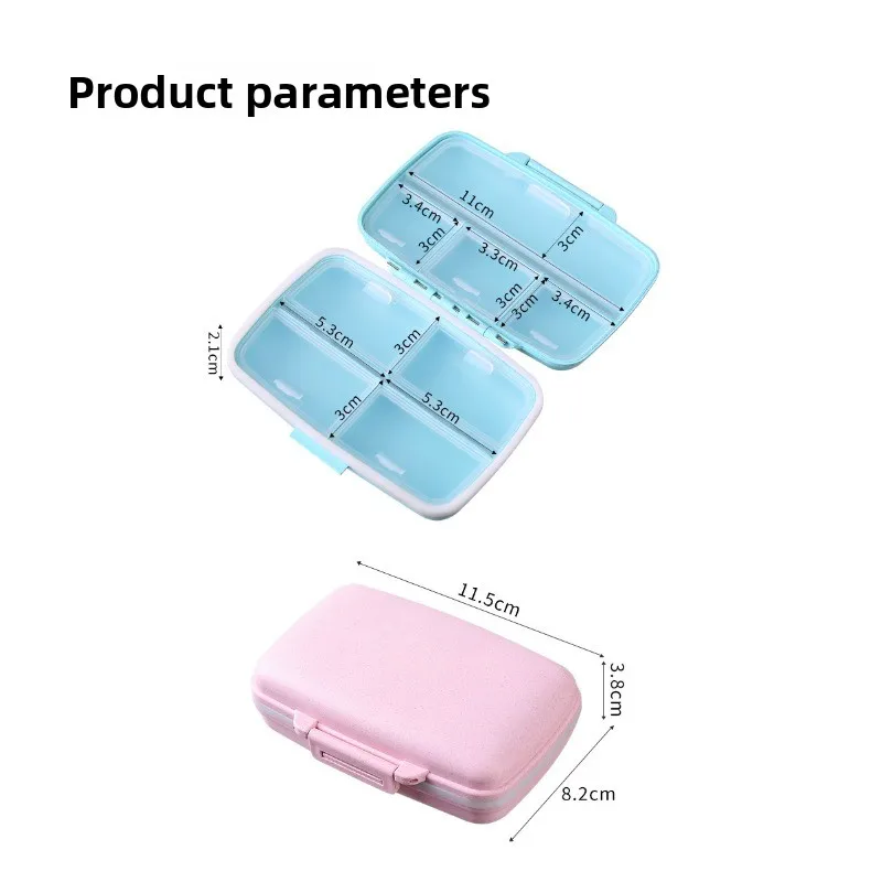 Pastillero compacto estanco a prueba de humedad con compartimentos