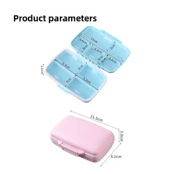 Pastillero compacto estanco a prueba de humedad con compartimentos