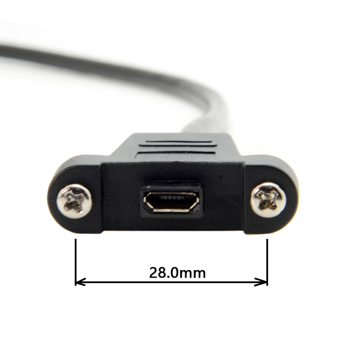 Chenyang-Micro USB de 5 pines, tipo de montaje en Panel macho a hembra con tornillos, Cable de extensión de 3m/5m - imagen 3