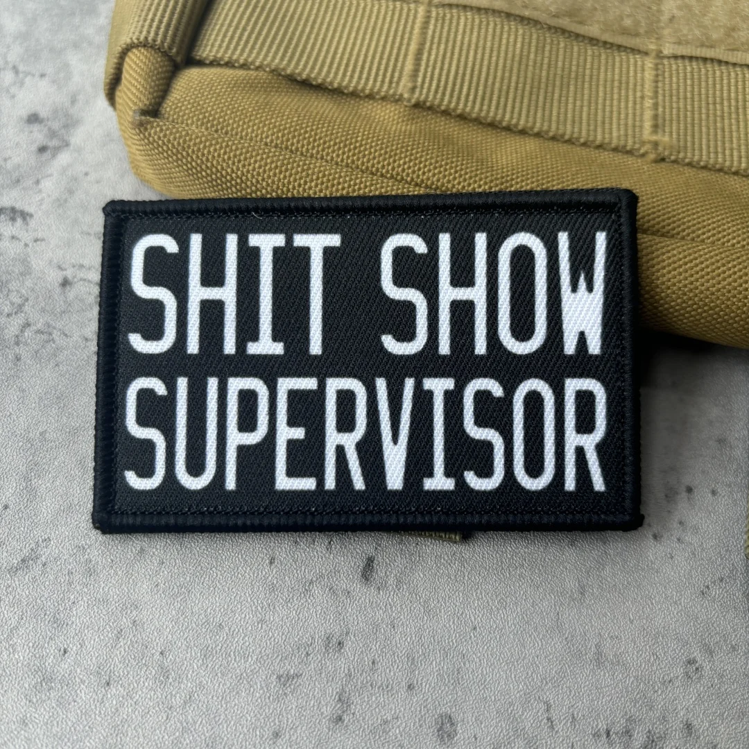 Parche táctico Velcro para mochila, meme Shit Show supervisor - imagen 5