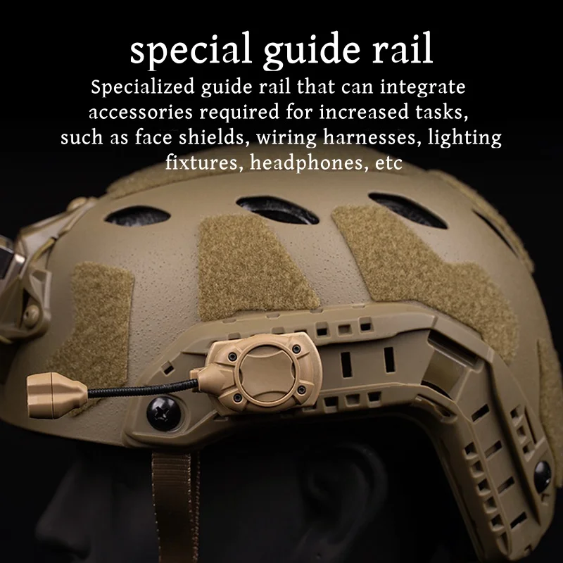 Kit de rieles Picatinny MOLLE para casco táctico corte alto rápido - imagen 5