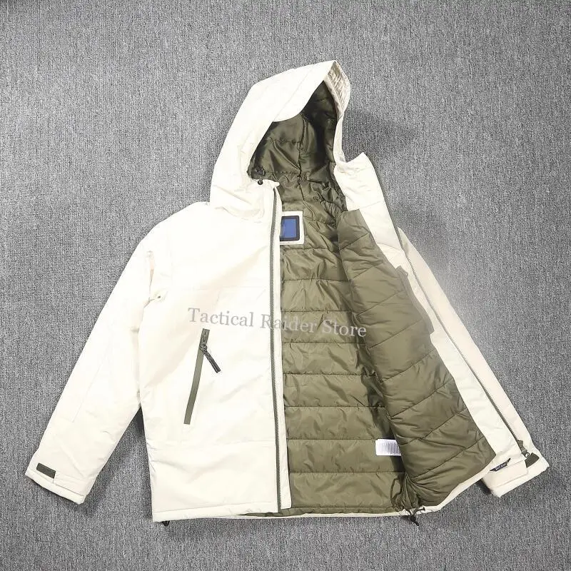 Chaqueta impermeable de invierno capucha algodón cremallera laminada