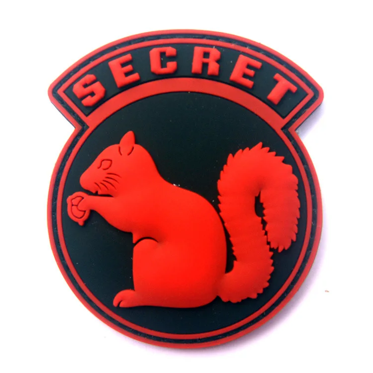 Nuevo diseño, chaqueta bordada de ardilla verde, brazalete de goma 3DPVC, insignia de moral táctica luminosa, mochila con gancho y bucle Atch - imagen 3