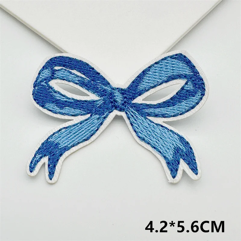 Pegatina bordada de dibujos animados, pegatina decorativa para planchar, costura DIY, lazo rosa, ropa, zapatos, sombrero, bolsa, parche - imagen 3