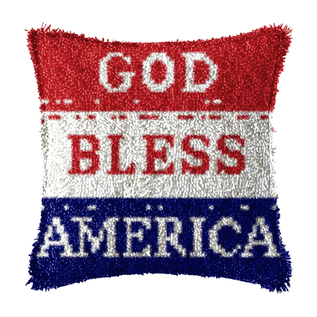 Gancho de pestillo de bordado Retro, paquete de ganchos de almohada de alfombra bordada a mano, Kits de gancho de pestillo de almohada, Kit de punto de cruz - imagen 2