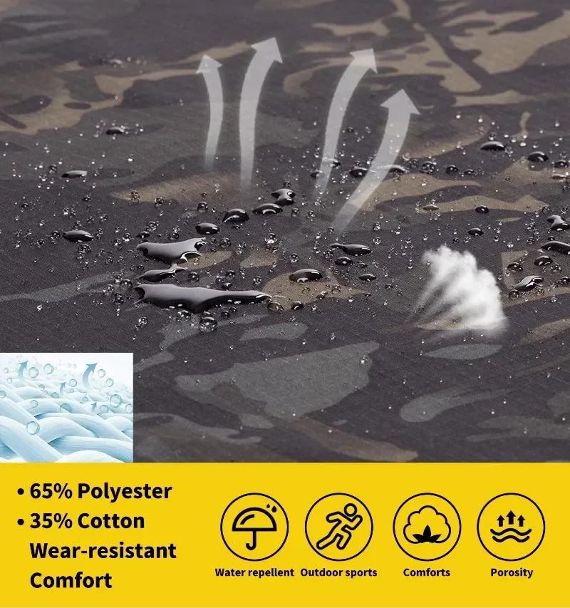 Traje táctico para senderismo, camiseta de combate CP, uniforme Softair, ropa para hombre, camisa de camuflaje, pantalones Cargo, conjunto para correr, ropa de campamento de verano - imagen 5