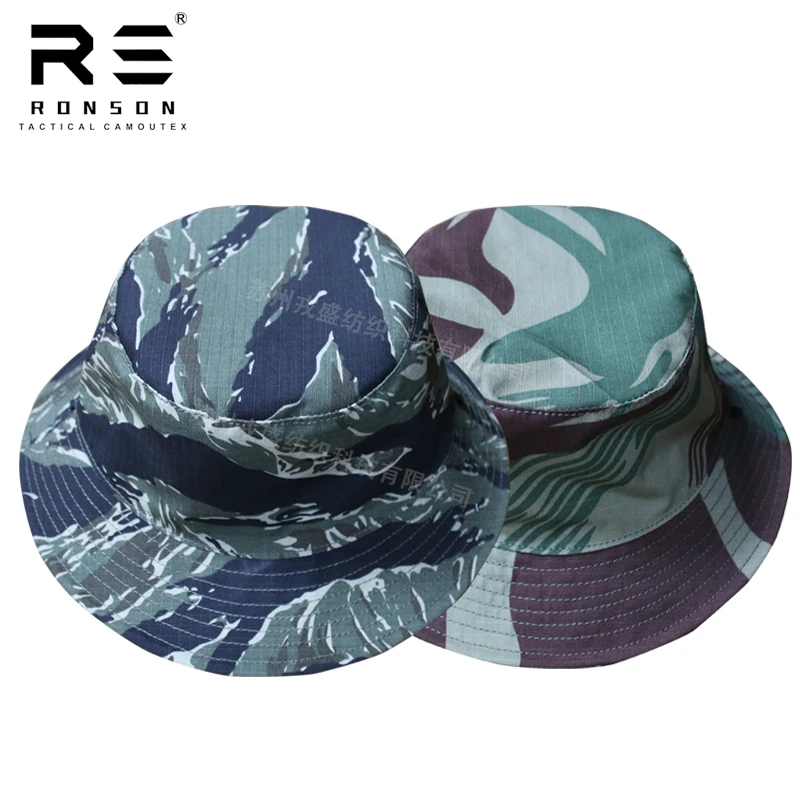 Gorra de Sol de camuflaje para exteriores, sombrero de pescador de verano, rayas de tigre azul, doble cara, punto alemán, camuflaje de nieve - imagen 3